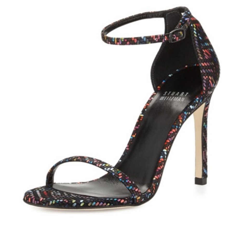 Stuart Weitzman nudistsong Black&Multicolor heels